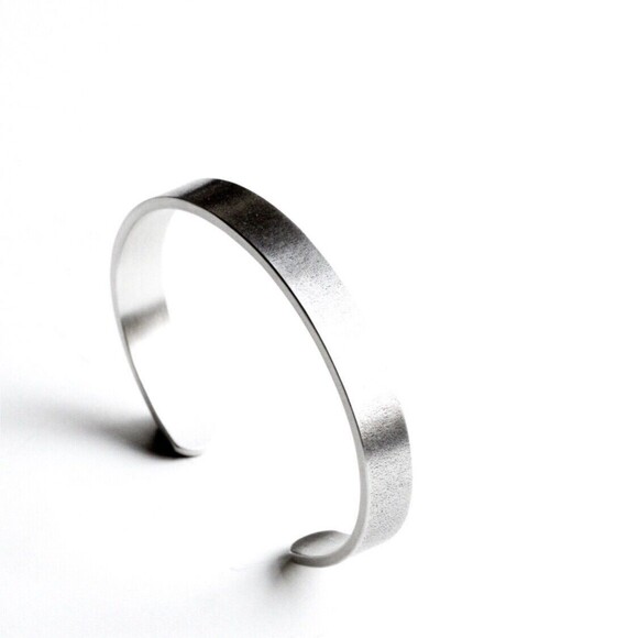 Sterling Silver Boho Cuff Bracelet - Stackable Handmade Southwest Chic Bangle - Picture 1 of 8